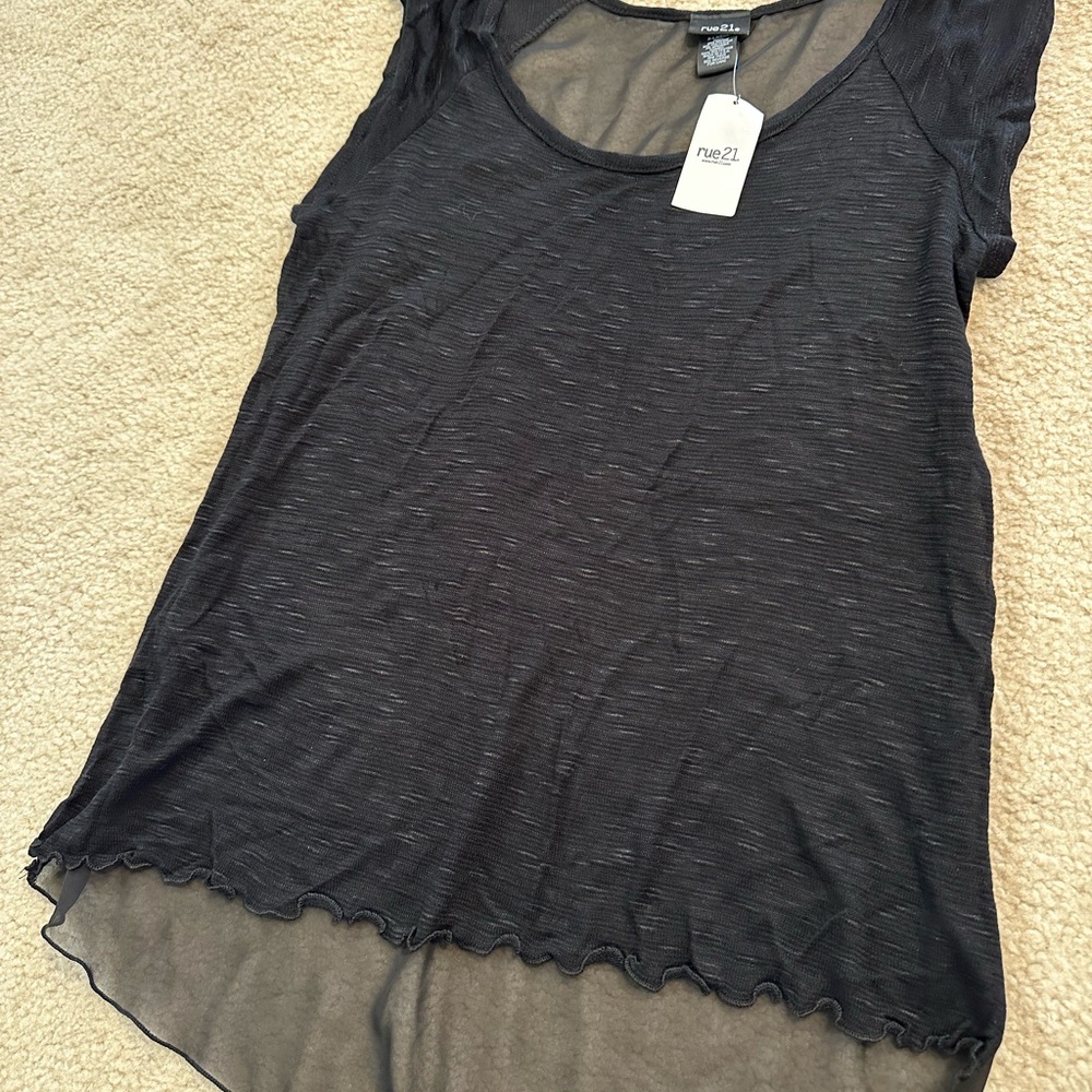 Rue21 Black Sheer Tank Top